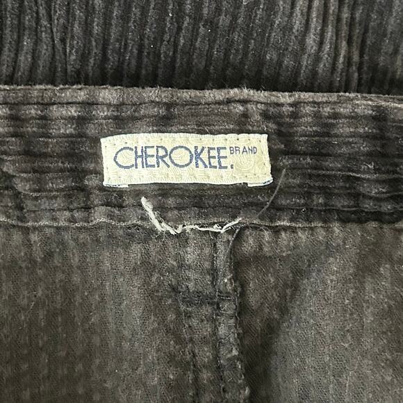 Vintage Cherokee corduroy knee length skirt slit 90s Y2K western boho grunge S - Picture 9 of 9
